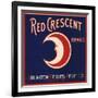 Red Crescent Brand - Riverside, California - Citrus Crate Label-Lantern Press-Framed Art Print