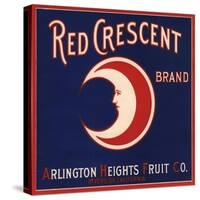 Red Crescent Brand - Riverside, California - Citrus Crate Label-Lantern Press-Stretched Canvas