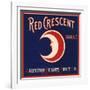 Red Crescent Brand - Riverside, California - Citrus Crate Label-Lantern Press-Framed Art Print