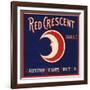 Red Crescent Brand - Riverside, California - Citrus Crate Label-Lantern Press-Framed Art Print