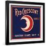 Red Crescent Brand - Riverside, California - Citrus Crate Label-Lantern Press-Framed Art Print