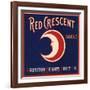 Red Crescent Brand - Riverside, California - Citrus Crate Label-Lantern Press-Framed Art Print