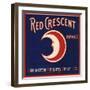 Red Crescent Brand - Riverside, California - Citrus Crate Label-Lantern Press-Framed Art Print