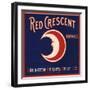 Red Crescent Brand - Riverside, California - Citrus Crate Label-Lantern Press-Framed Art Print