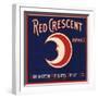 Red Crescent Brand - Riverside, California - Citrus Crate Label-Lantern Press-Framed Art Print