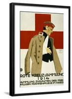 Red Cross Collection Drive, 1914-Ludwig Hohlwein-Framed Art Print