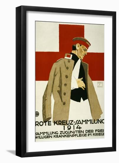 Red Cross Collection Drive, 1914-Ludwig Hohlwein-Framed Art Print