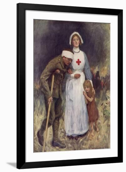 Red Cross Nurse in WWI-William Hatherell-Framed Premium Giclee Print