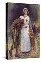 Red Cross Nurse in WWI-William Hatherell-Stretched Canvas