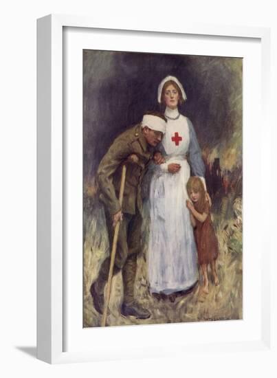 Red Cross Nurse in WWI-William Hatherell-Framed Giclee Print