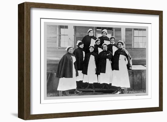 Red Cross Nurses-null-Framed Art Print