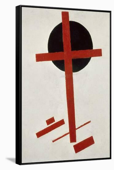 Red Cross on Black Circle, after 1914-Kasimir Malevich-Framed Stretched Canvas