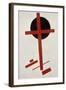 Red Cross on Black Circle, after 1914-Kasimir Malevich-Framed Giclee Print