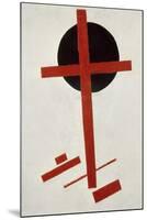 Red Cross on Black Circle, after 1914-Kasimir Malevich-Mounted Premium Giclee Print