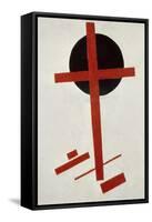 Red Cross on Black Circle, after 1914-Kasimir Malevich-Framed Stretched Canvas
