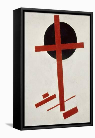 Red Cross on Black Circle, after 1914-Kasimir Malevich-Framed Stretched Canvas