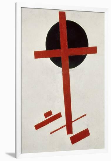 Red Cross on Black Circle, after 1914-Kasimir Malevich-Framed Giclee Print