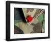 Red Cross on the Collar of a Camouflage Jacket-Winfred Evers-Framed Photographic Print