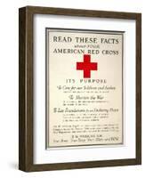 Red Cross Poster, 1917-null-Framed Premium Giclee Print