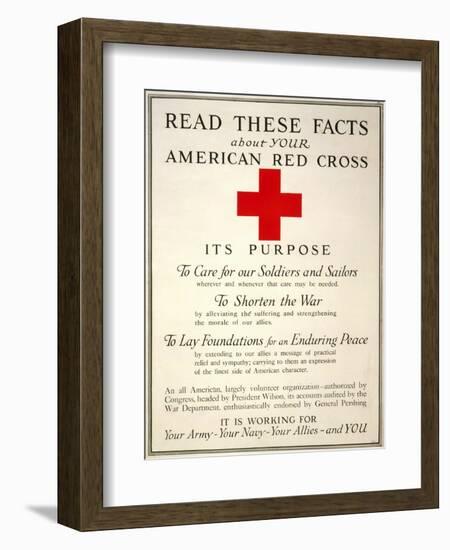 Red Cross Poster, 1917-null-Framed Premium Giclee Print