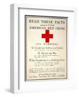 Red Cross Poster, 1917-null-Framed Premium Giclee Print