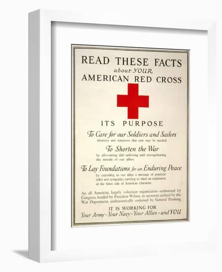 Red Cross Poster, 1917-null-Framed Premium Giclee Print