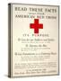 Red Cross Poster, 1917-null-Stretched Canvas