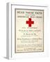 Red Cross Poster, 1917-null-Framed Giclee Print