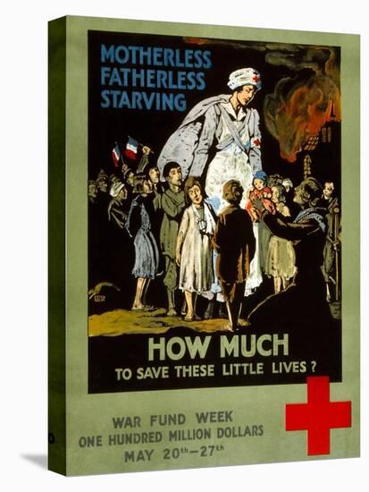 Red Cross Poster, 1917-null-Stretched Canvas