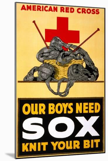 Red Cross Poster, C1917-null-Mounted Giclee Print