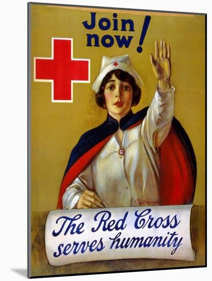 Red Cross Poster, C1917-null-Mounted Giclee Print