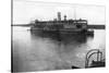Red Cross River Boat Going Up the Tigris River, Mesopotamia, WWI, 1918-null-Stretched Canvas