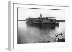 Red Cross River Boat Going Up the Tigris River, Mesopotamia, WWI, 1918-null-Framed Giclee Print