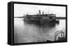 Red Cross River Boat Going Up the Tigris River, Mesopotamia, WWI, 1918-null-Framed Stretched Canvas