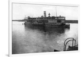 Red Cross River Boat Going Up the Tigris River, Mesopotamia, WWI, 1918-null-Framed Giclee Print