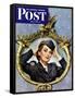 "Red Cross Volunteer," Saturday Evening Post Cover, March 13, 1943-George Garland-Framed Stretched Canvas