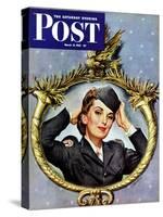 "Red Cross Volunteer," Saturday Evening Post Cover, March 13, 1943-George Garland-Stretched Canvas