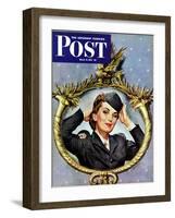 "Red Cross Volunteer," Saturday Evening Post Cover, March 13, 1943-George Garland-Framed Giclee Print