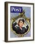 "Red Cross Volunteer," Saturday Evening Post Cover, March 13, 1943-George Garland-Framed Giclee Print