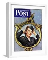 "Red Cross Volunteer," Saturday Evening Post Cover, March 13, 1943-George Garland-Framed Giclee Print