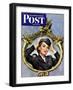 "Red Cross Volunteer," Saturday Evening Post Cover, March 13, 1943-George Garland-Framed Premium Giclee Print