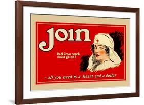 Red Cross Work Must Go On!-Dexter-Framed Art Print