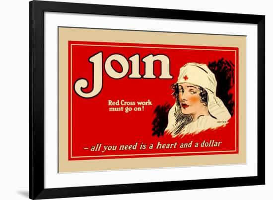 Red Cross Work Must Go On!-Dexter-Framed Art Print