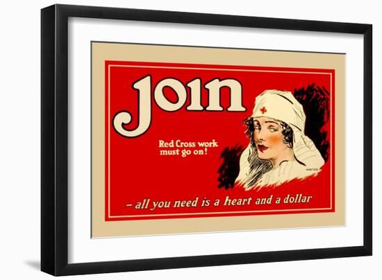 Red Cross Work Must Go On!-Dexter-Framed Art Print