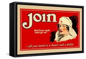 Red Cross Work Must Go On!-Dexter-Framed Stretched Canvas