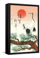 Red-Crowned Cranes-null-Framed Stretched Canvas