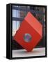 Red Cube Sculpture, 1968 by Isamu Noguchi at 140 Broadway, Manhattan, New York-Amanda Hall-Framed Stretched Canvas