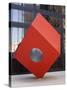 Red Cube Sculpture, 1968 by Isamu Noguchi at 140 Broadway, Manhattan, New York-Amanda Hall-Stretched Canvas