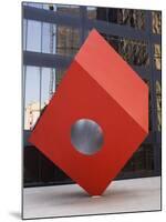 Red Cube Sculpture, 1968 by Isamu Noguchi at 140 Broadway, Manhattan, New York-Amanda Hall-Mounted Photographic Print