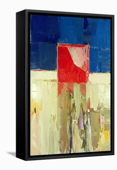 Red Cube-Daniel Cacouault-Framed Stretched Canvas